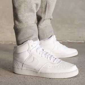 Nike Court Vision Mid Next Nature Sneaker, White/white, Men's 12